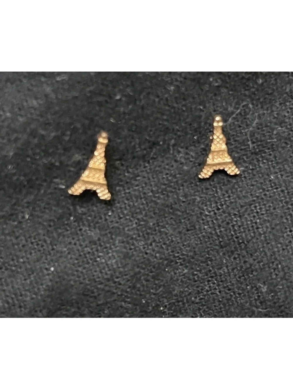 Child Size Sm Rose Gold Tone Eiffel Tower Stud Parisian Earrings Minimalist